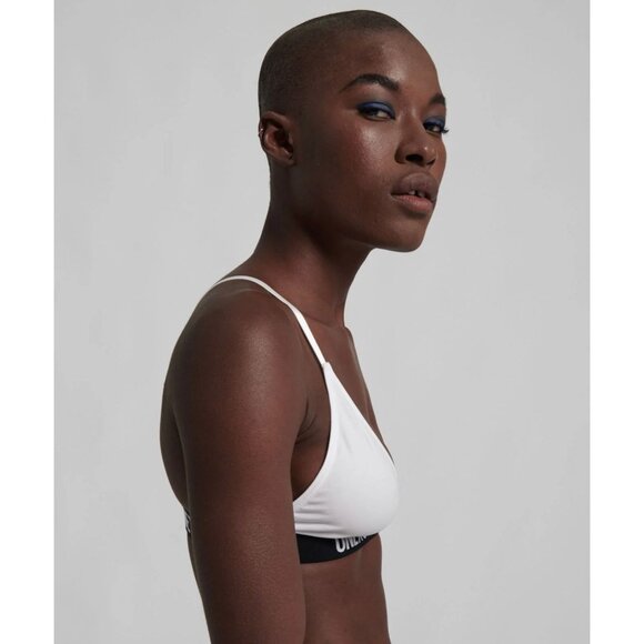 One Teaspoon ONE X Classic White Logo Triangle Bralette Size XXS C/D New with Ta - Picture 4 of 5